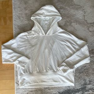 AERIE cropped white hoodie